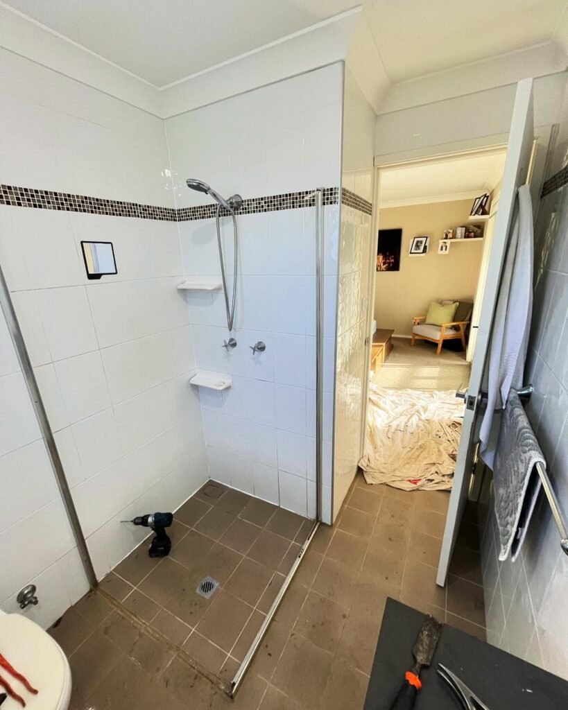 En-suite renovation with new shower and tiling